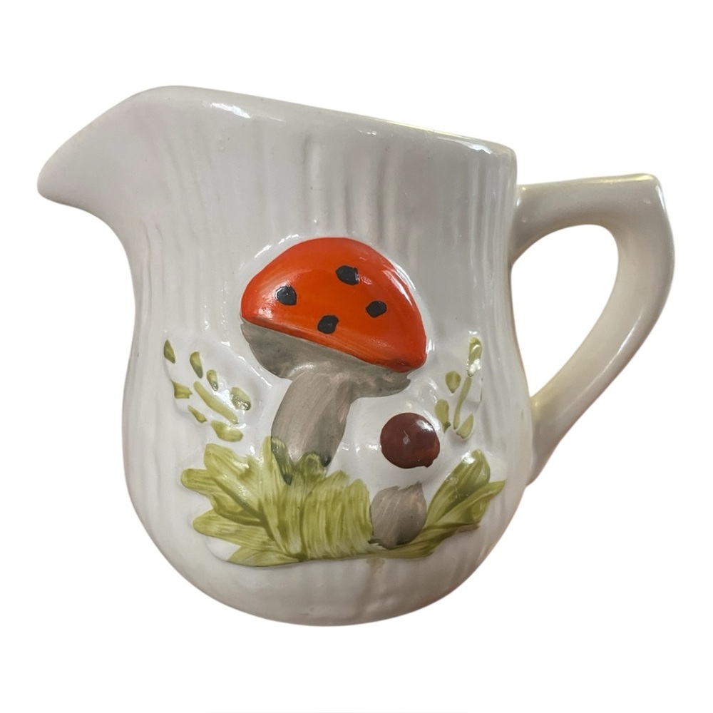 Vintage (1978) Sears Roebuck Merry Mushroom Ceramic Creamer Pitcher